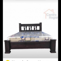 Cama matrimonial rústica +colchón